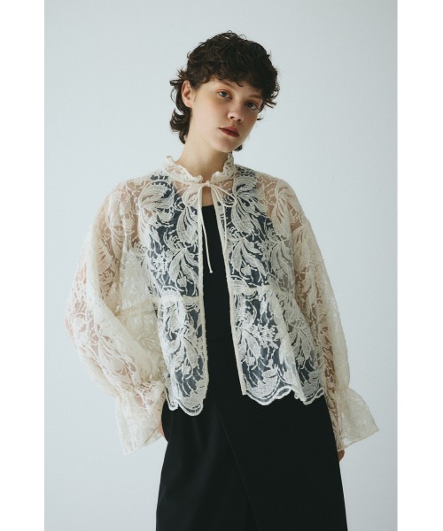 HeRIN.CYE（ヘリンドットサイ）の「Lace blouse　　レースブラウス（シャツ/ブラウス・レディース・ブラック/キャメル/ホワイト・FREE）」の2枚目の写真