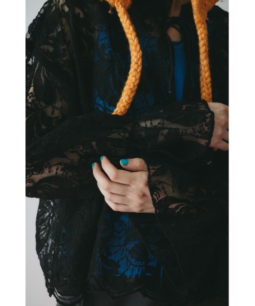HeRIN.CYE（ヘリンドットサイ）の「Lace blouse　　レースブラウス（シャツ/ブラウス・レディース・ブラック/キャメル/ホワイト・FREE）」の10枚目の写真