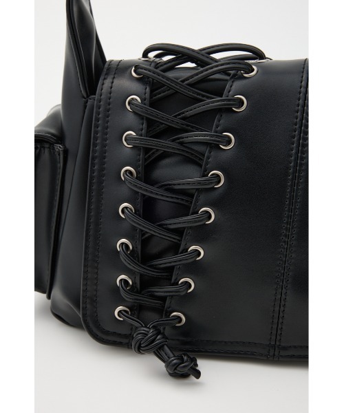 SLY（スライ）の「LACE UP SHOULDER BAG レースアップ ショルダーバッグ（ショルダーバッグ・レディース・ブラウン/ブラック/グレー・FREE）」の9枚目の写真