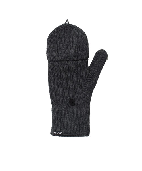 SILAS（サイラス）の「KNIT GLOVES（手袋・メンズ・アッシュ/ブラック・ONE SIZE）」の5枚目の写真