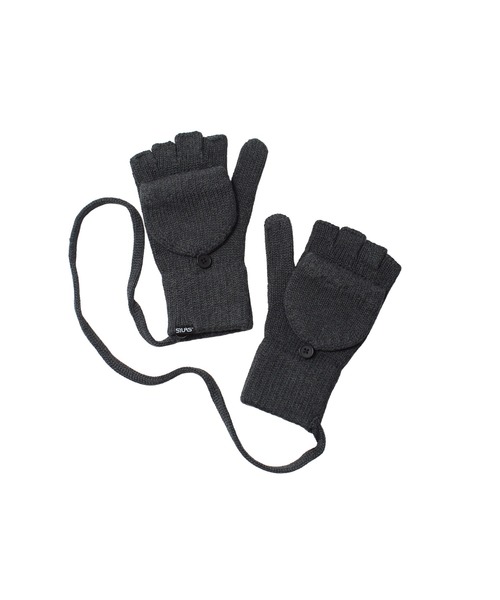 SILAS（サイラス）の「KNIT GLOVES（手袋・メンズ・アッシュ/ブラック・ONE SIZE）」の3枚目の写真