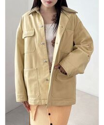 OUNNOUN（オウンノウン）の「【OUNNOUN】フェイクレザーカバーオール（ライダースジャケット）」