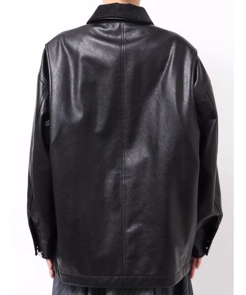 OUNNOUN(オウンノウン)の「【OUNNOUN】フェイクレザーカバーオール(ライダースジャケット・レディース・ブラック/アイボリー/イエロー・MEDIUM/SMALL)」の22枚目の写真