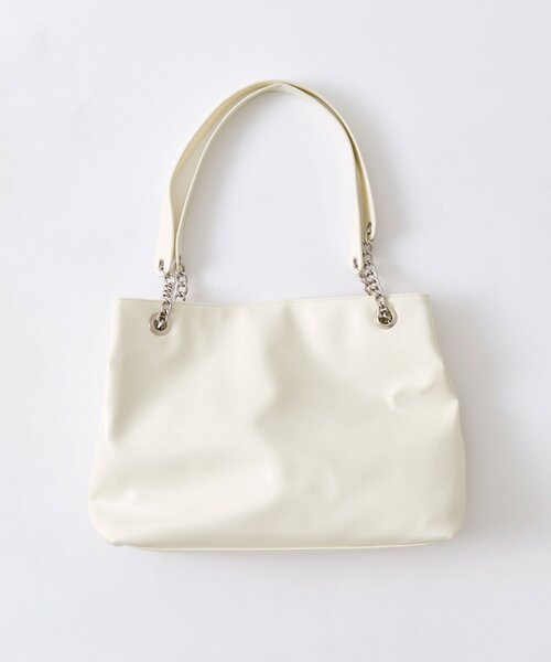 OLIVE des OLIVE(オリーブデオリーブ)の「BIGポケット合皮トートバッグ(トートバッグ・レディース・ブラック/オフホワイト・FREE)」の20枚目の写真