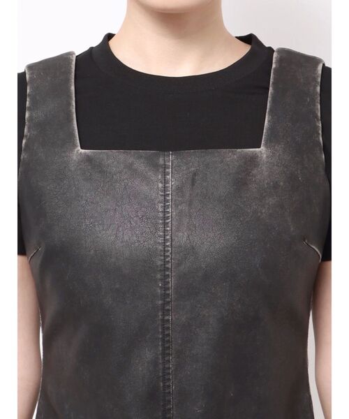 EMODA（エモダ）の「アウトポケットフェイクレザーワンピース（ワンピース・レディース・ブラウン/ブラック・FREE）」の7枚目の写真