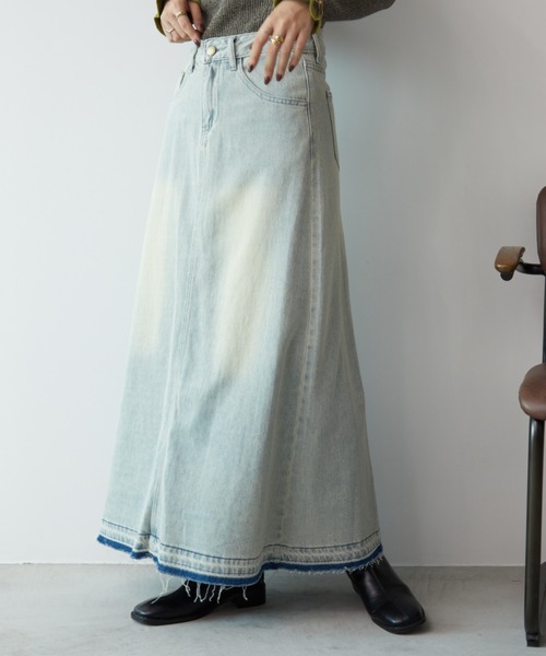 セール/ブランド古着】デニムロングスカート（デニムスカート