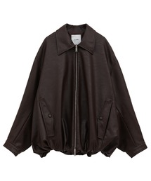 CLANE(Nl)́yCLANE/NlzFAKE LEATHER BALLOON JACKET/tFCNU[o[WPbg(u])
