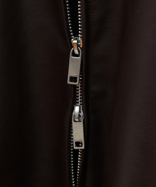 CLANE/クラネ】FAKE LEATHER BALLOON JACKET/フェイクレザーバルーン