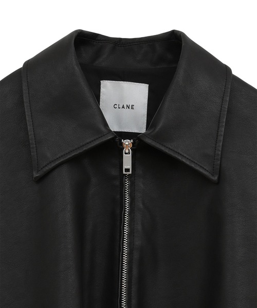 CLANE/クラネ】FAKE LEATHER BALLOON JACKET/フェイクレザーバルーン
