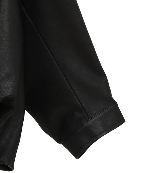 CLANE（クラネ）の「【CLANE/クラネ】FAKE LEATHER BALLOON JACKET/フェイクレザーバルーンジャケット（ブルゾン・レディース・ブラック/ブラウン・1）」の7枚目の写真