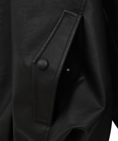 CLANE（クラネ）の「【CLANE/クラネ】FAKE LEATHER BALLOON JACKET/フェイクレザーバルーンジャケット（ブルゾン・レディース・ブラック/ブラウン・1）」の9枚目の写真