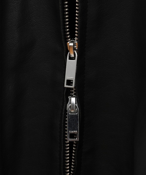 CLANE（クラネ）の「【CLANE/クラネ】FAKE LEATHER BALLOON JACKET/フェイクレザーバルーンジャケット（ブルゾン・レディース・ブラック/ブラウン・1）」の10枚目の写真