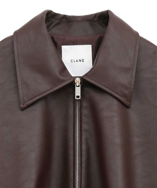 CLANE/クラネ】FAKE LEATHER BALLOON JACKET/フェイクレザーバルーン