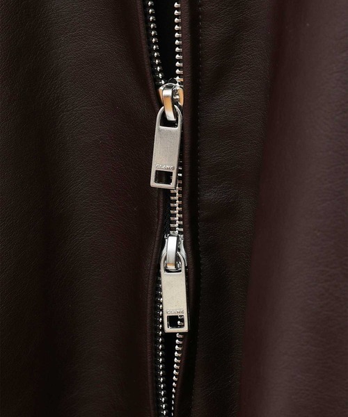 CLANE/クラネ】FAKE LEATHER BALLOON JACKET/フェイクレザーバルーン