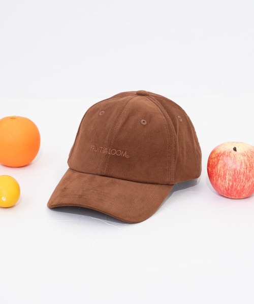 FRUIT OF THE LOOM(フルーツオブザルーム)の「【FRUIT OF THE LOOM】EX CORDUROYLAW LOGO CAP/キャップ(キャップ・メンズ・エンジ/ネイビー/ブラウン・FREE)」の2枚目の写真