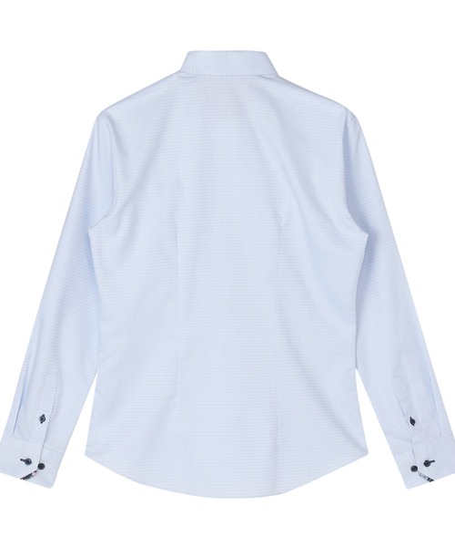 TOKYO SHIRTS（トウキョウシャツ）の「形態安定ノーアイロン ワイド 長袖ビジネスワイシャツ（ビジネスシャツ・レディース・サックスブルー・S/M/XS）」の2枚目の写真