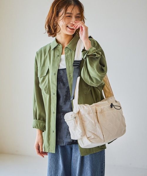 studio CLIP（スタディオクリップ）の「【人間工学に基づいて考えた！】からだよろこぶキルトショルダーバッグ（ショルダーバッグ・レディース・グリーン/ブラウン/ブラック/オフホワイト・FREE）」の2枚目の写真