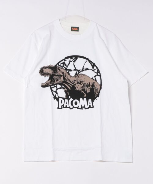 ARCHIVER(アーカイバ)の「【W】【it】【PaCoMa/パコマ】Tyranno saurus TEE (ADULT)(Tシャツ/カットソー・メンズ・ライトグレー/スミクロ/サックスブルー/オフホワイト・LARGE/X-LARGE/MEDIUM)」の2枚目の写真
