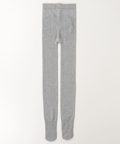 ampm（エーエムピーエム）の「美脚見えあったか微圧タイツ／厚手リブニットレギンス風ストッキング（レギンス/スパッツ・レディース・グレー/ブラック/ライトグレー・FREE）」の13枚目の写真