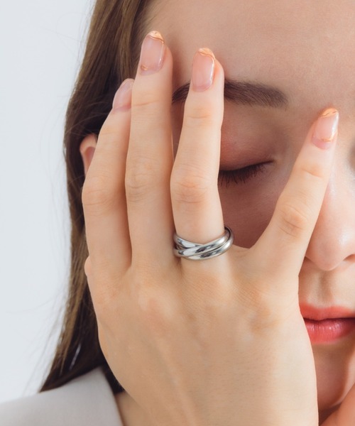 muku(ムク)の「RING/TRIO(リング・レディース・シルバー×ゴールド/ゴールド/シルバー/ゴールド系1・9/11/13)」の1枚目の写真