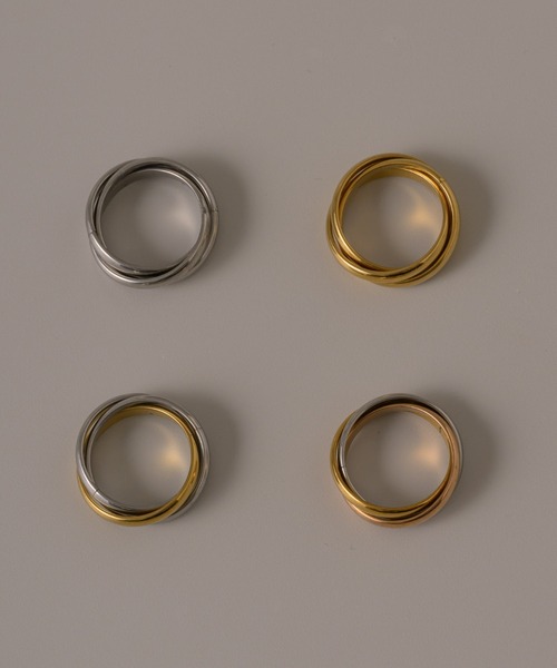 muku(ムク)の「RING/TRIO(リング・レディース・シルバー×ゴールド/ゴールド/シルバー/ゴールド系1・9/11/13)」の2枚目の写真