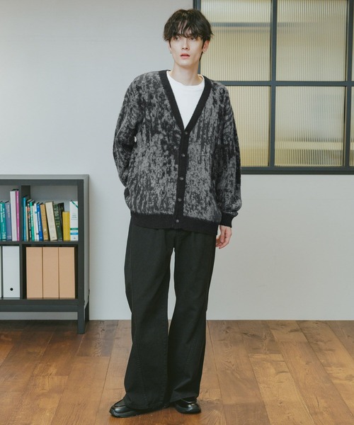 RAGEBLUE（レイジブルー）の「Mohair Blend Shaggy Knit Cardigan / 総柄モヘヤニットカーディガン（カーディガン/ボレロ・メンズ・ホワイト系その他/ブラック系その他/ブラウン系その他/ブルー系その他・SMALL/MEDIUM/LARGE）」の21枚目の写真