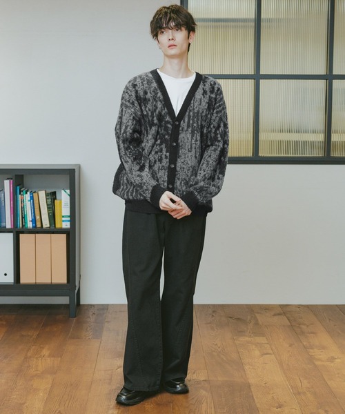 RAGEBLUE（レイジブルー）の「Mohair Blend Shaggy Knit Cardigan / 総柄モヘヤニットカーディガン（カーディガン/ボレロ・メンズ・ホワイト系その他/ブラック系その他/ブラウン系その他/ブルー系その他・SMALL/MEDIUM/LARGE）」の20枚目の写真
