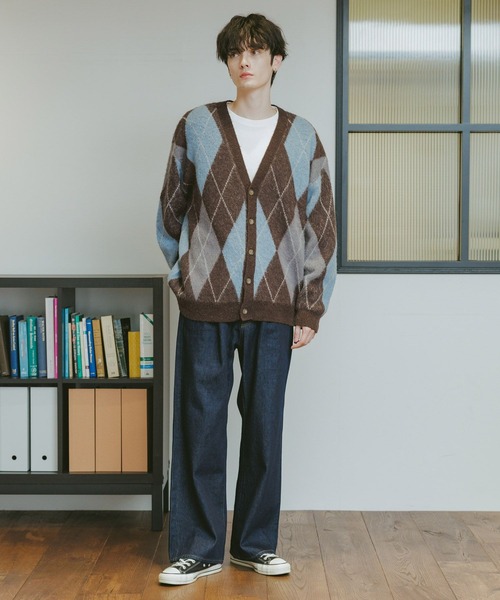 RAGEBLUE（レイジブルー）の「Mohair Blend Shaggy Knit Cardigan / 総柄モヘヤニットカーディガン（カーディガン/ボレロ・メンズ・ホワイト系その他/ブラック系その他/ブラウン系その他/ブルー系その他・SMALL/MEDIUM/LARGE）」の16枚目の写真