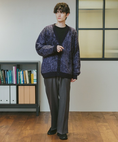 RAGEBLUE（レイジブルー）の「Mohair Blend Shaggy Knit Cardigan / 総柄モヘヤニットカーディガン（カーディガン/ボレロ・メンズ・ホワイト系その他/ブラック系その他/ブラウン系その他/ブルー系その他・SMALL/MEDIUM/LARGE）」の10枚目の写真