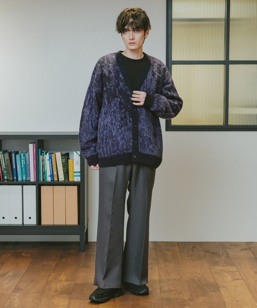 RAGEBLUE（レイジブルー）の「Mohair Blend Shaggy Knit Cardigan / 総柄モヘヤニットカーディガン（カーディガン/ボレロ・メンズ・ホワイト系その他/ブラック系その他/ブラウン系その他/ブルー系その他・SMALL/MEDIUM/LARGE）」の8枚目の写真