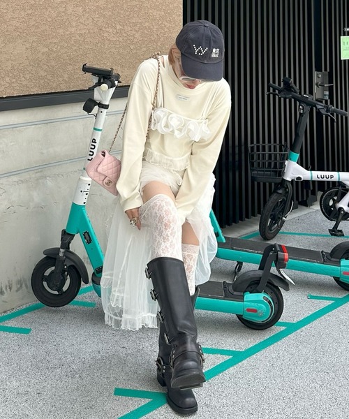 Alley Tokyo(アリートーキョー)の「タンク着てる風BIGロンT(Tシャツ/カットソー・レディース・グレー/アイボリー/ブラウン・FREE)」の20枚目の写真