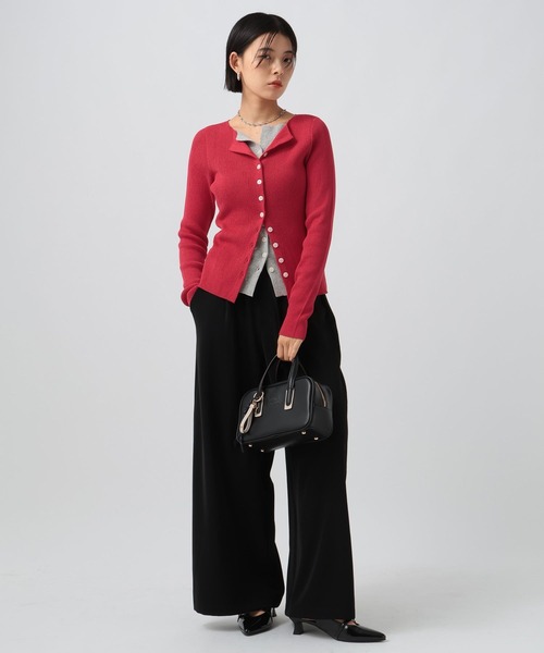 BAYFLOW（ベイフロー）の「レイヤードライクカーディガン（カーディガン/ボレロ・レディース・レッド/グレー・FREE）」の15枚目の写真