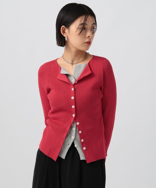 BAYFLOW（ベイフロー）の「レイヤードライクカーディガン（カーディガン/ボレロ・レディース・レッド/グレー・FREE）」の10枚目の写真