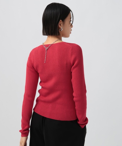 BAYFLOW（ベイフロー）の「レイヤードライクカーディガン（カーディガン/ボレロ・レディース・レッド/グレー・FREE）」の13枚目の写真