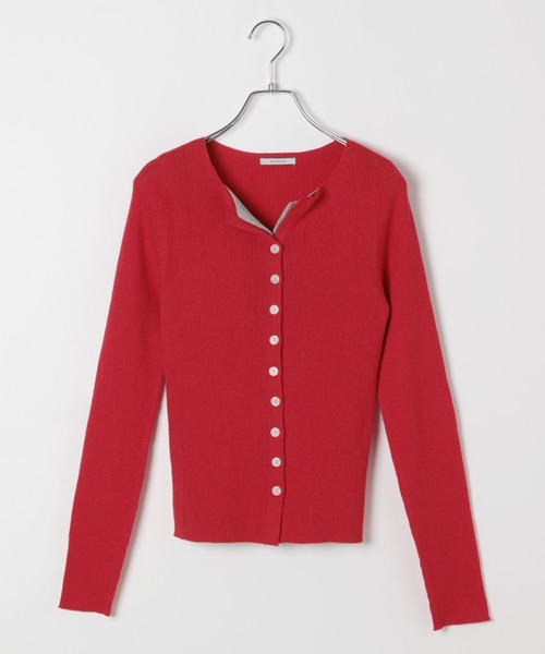 BAYFLOW（ベイフロー）の「レイヤードライクカーディガン（カーディガン/ボレロ・レディース・レッド/グレー・FREE）」の14枚目の写真