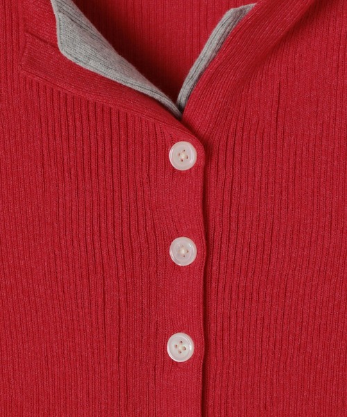 BAYFLOW（ベイフロー）の「レイヤードライクカーディガン（カーディガン/ボレロ・レディース・レッド/グレー・FREE）」の12枚目の写真