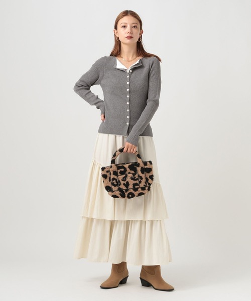 BAYFLOW（ベイフロー）の「レイヤードライクカーディガン（カーディガン/ボレロ・レディース・レッド/グレー・FREE）」の21枚目の写真