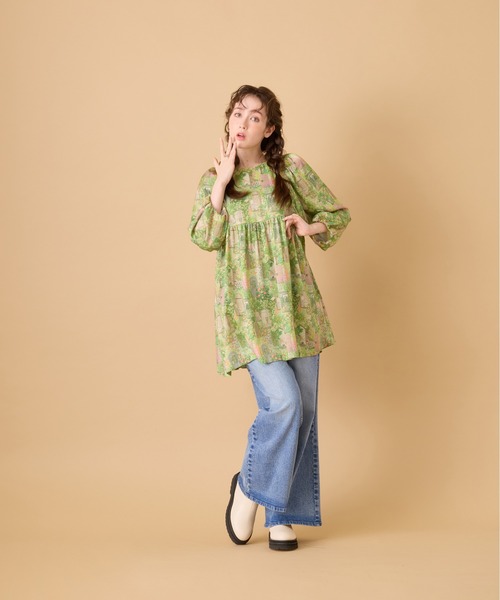 Jolly Poupee(ジョリープッペ)の「【22fabric】シークレットガーデン/ ブラウス(シャツ/ブラウス・レディース・ベージュ/ネイビー・38/42/46)」の6枚目の写真