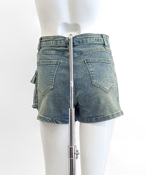 セール】ミニスカート風デニムショートパンツ（デニムパンツ）｜Riff