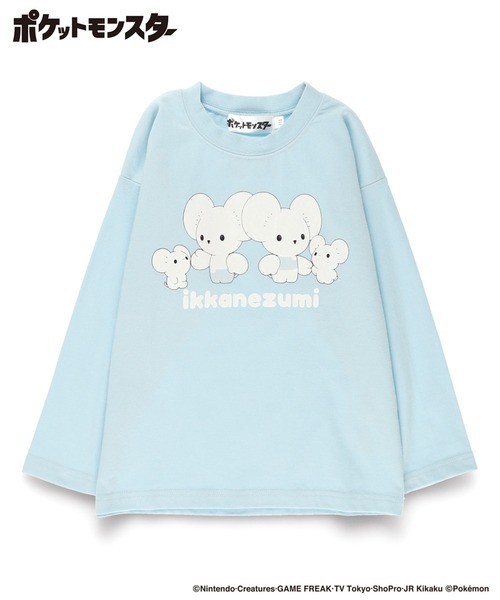 BRANSHES(ブランシェス)の「【ポケモン】ロンT 長袖Tシャツ(Tシャツ/カットソー・キッズ・ブラック/オフホワイト/サックスブルー/その他1/アイボリー/ネイビー・110/120/130/140/150/100)」の1枚目の写真