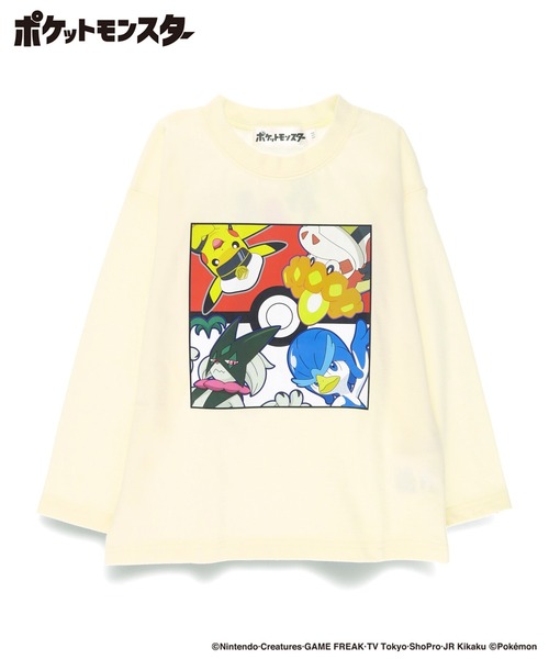 BRANSHES(ブランシェス)の「【ポケモン】ロンT 長袖Tシャツ(Tシャツ/カットソー・キッズ・ブラック/オフホワイト/サックスブルー/その他1/アイボリー/ネイビー・110/120/130/140/150/100)」の3枚目の写真