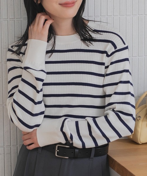 〈吸湿発熱〉ウォッシャブルクルーネックリブニットプルオーバー【THE CRAFT CREW PRODUCTS】