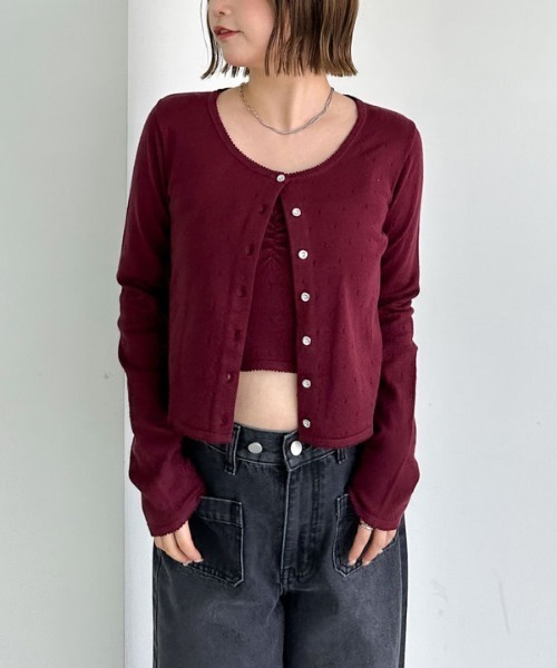 archives(アルシーヴ)の「ハリヌキニットアンサンブル(アンサンブル・レディース・グレー/ワイン/ブラック/アイボリー・MEDIUM)」の5枚目の写真