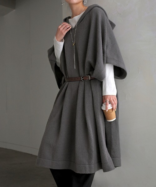 セール】フードニットポンチョ（ポンチョ）｜HUG.U（ハグユー）の