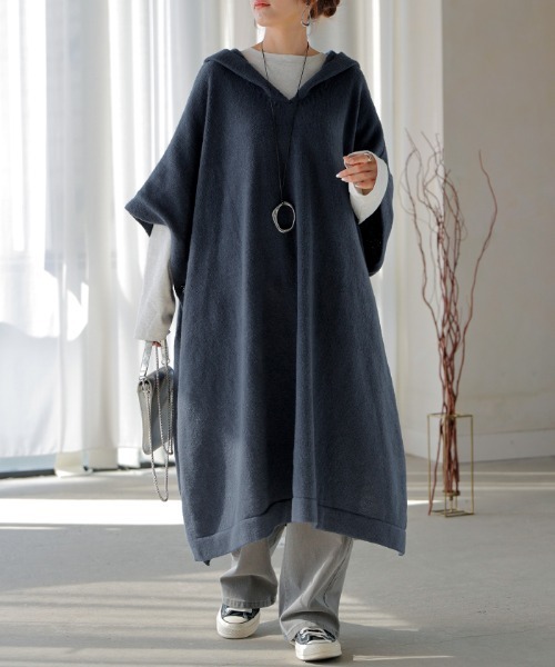 セール】フードニットポンチョ（ポンチョ）｜HUG.U（ハグユー）の