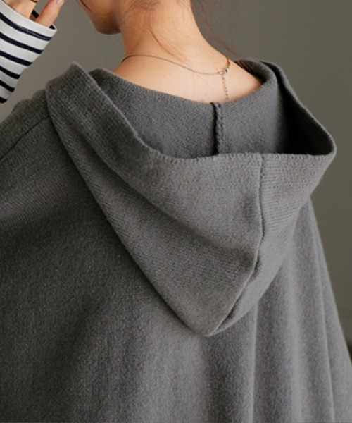 セール】フードニットポンチョ（ポンチョ）｜HUG.U（ハグユー）の