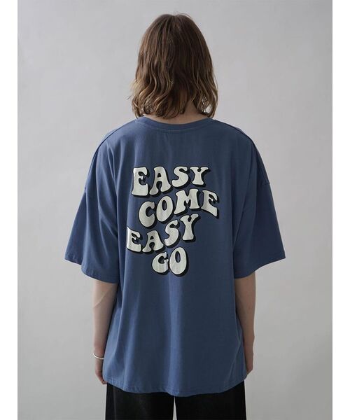 :ETHROF(イーサオブ)の「METALLIC BACK LOGO T-SHIRT(Tシャツ/カットソー・レディース・チャコール/ホワイト/ブルー・FREE)」の18枚目の写真