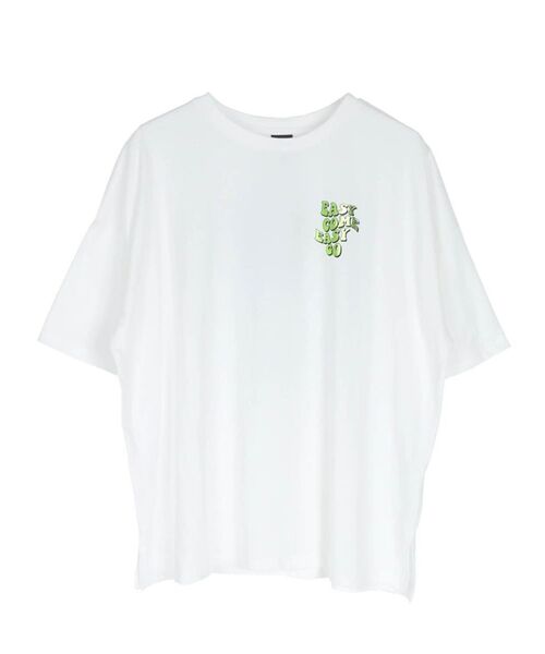 :ETHROF(イーサオブ)の「METALLIC BACK LOGO T-SHIRT(Tシャツ/カットソー・レディース・チャコール/ホワイト/ブルー・FREE)」の19枚目の写真