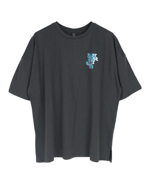 :ETHROF(イーサオブ)の「METALLIC BACK LOGO T-SHIRT(Tシャツ/カットソー・レディース・チャコール/ホワイト/ブルー・FREE)」の20枚目の写真
