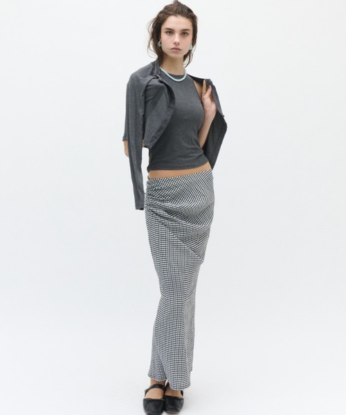 Lutim by u(ルチバイユー)の「Layered multi rib ensemble / レイヤードマルチリブアンサンブル(アンサンブル・レディース・ブラウン/チャコールグレー/オフホワイト/カーキ・FREE)」の20枚目の写真